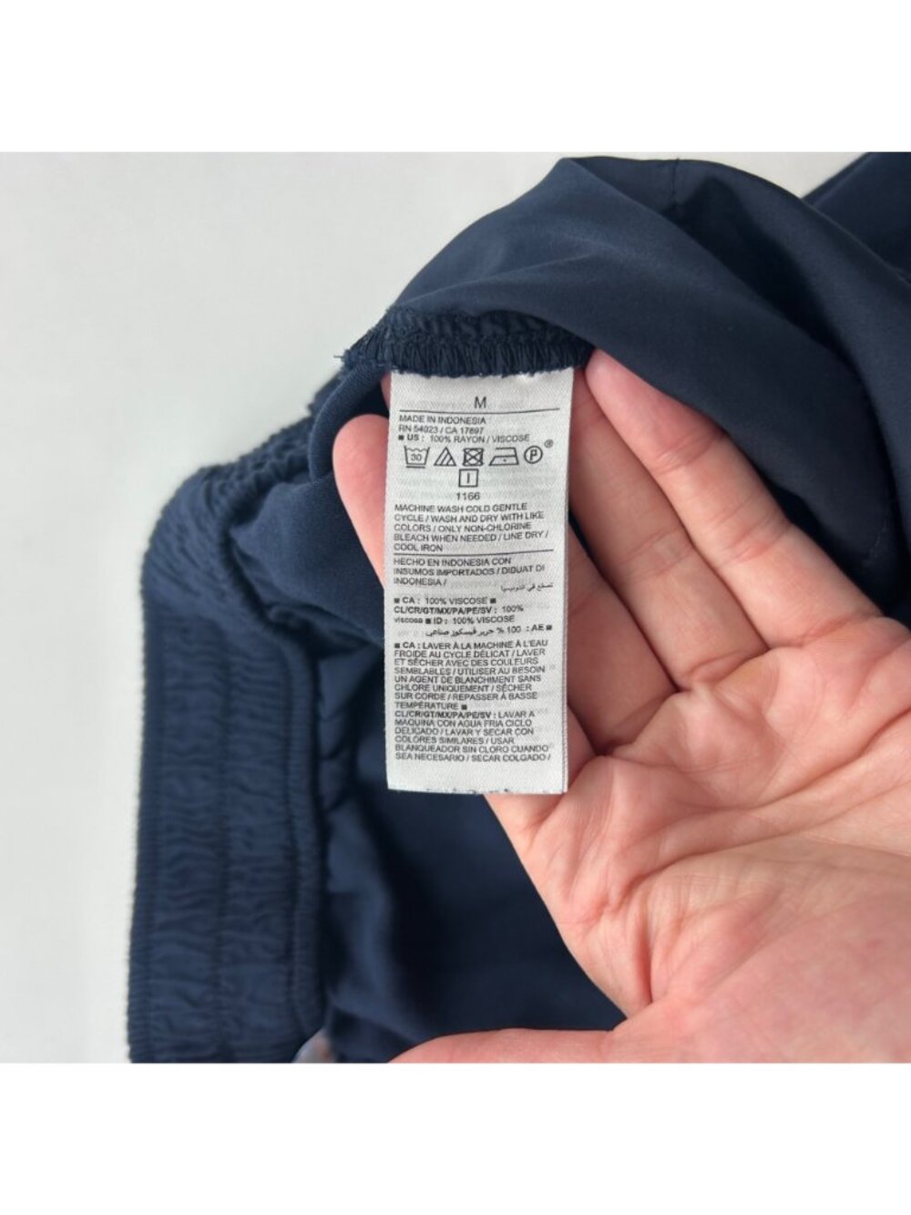 Old Navy Dark Blue Challis Soft Wide Leg Pant M - Picture 5 of 7